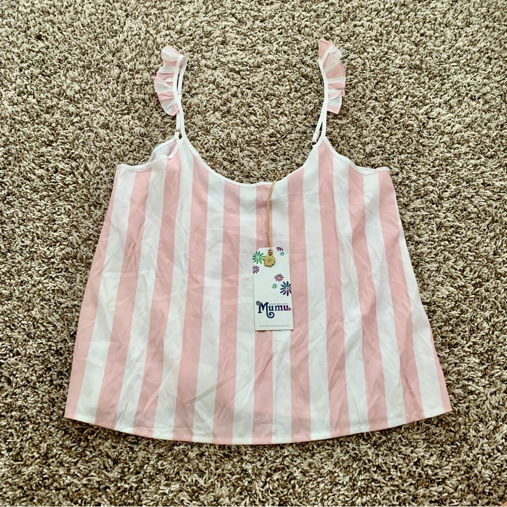 Stripe Pink And White Pj Top From Show Me Your Mumu